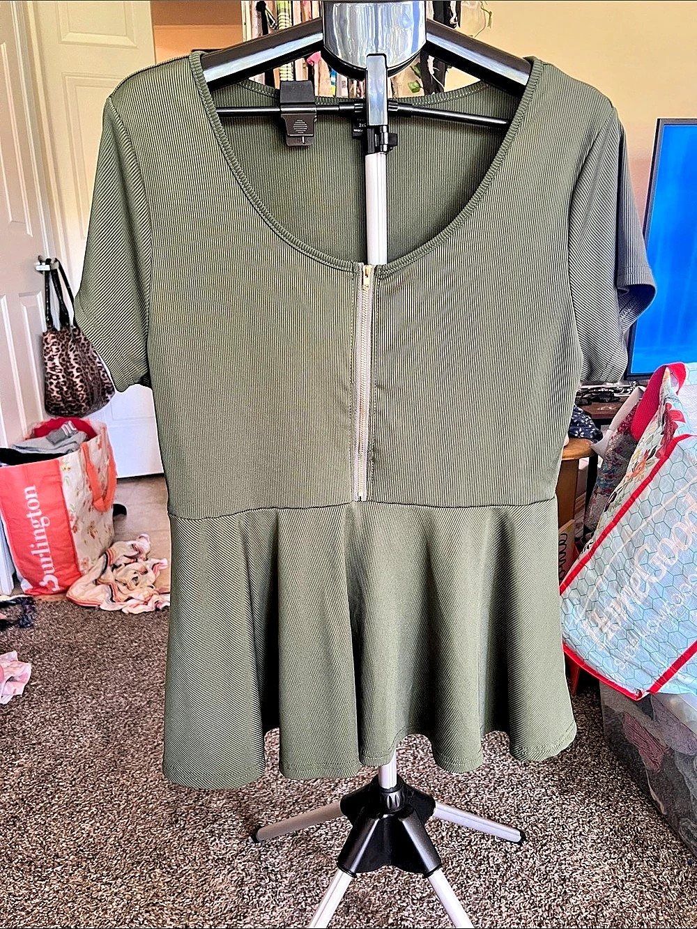 SHEIN Curve Ribbed Babydoll Top Size 2XL Like New